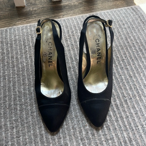 Chanel Satin Slingbacks - Picture 1 of 13
